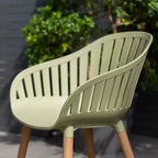 Urban Elements Set di 2 poltrone da pranzo da esterno in resina riciclata, colore verde