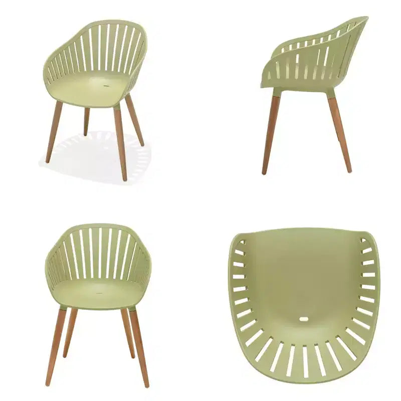 Urban Elements Set di 2 poltrone da pranzo da esterno in resina riciclata, colore verde