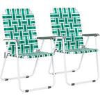VINGLI Patio Lawn Webbed Folding Chairs ,Outdoor Beach Chair Portable Dining Chair for ir for Outdoor Yard, Garden