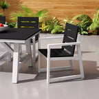 Sedia da pranzo con braccioli per esterni in HDPE WestinTrends Cape May