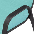 Set di 4 sedie da pranzo per esterni Whisen, sedie da patio robuste con seduta ampia ed ergonomica e tessuto impermeabile