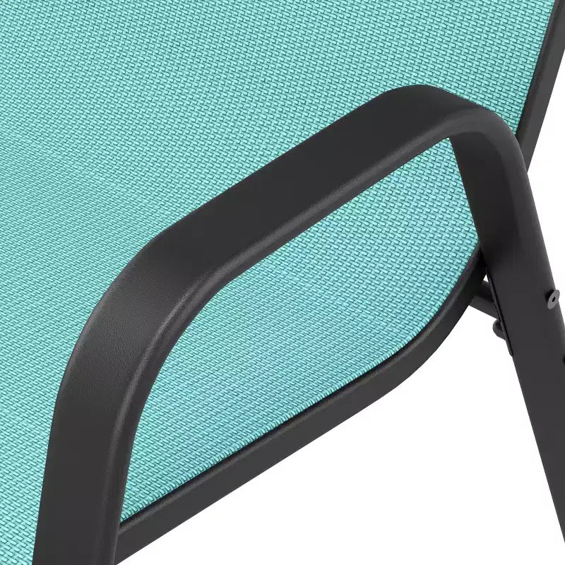 Set di 4 sedie da pranzo per esterni Whisen, sedie da patio robuste con seduta ampia ed ergonomica e tessuto impermeabile