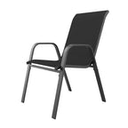 Set di 4 sedie da pranzo per esterni Whisen, sedie da patio robuste con seduta ampia ed ergonomica e tessuto impermeabile