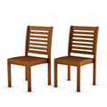 Urban Elements 2-Piece Solid Wood 100% FSC Patio Sidechairs Set