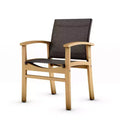 Amazonia Teak Wood 100% FSC and Mesh Patio Armchair Brown