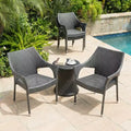 Christopher Knight Home Tatienne Modern Patio Rattan Stacking Dining Chairs (Set of 4)