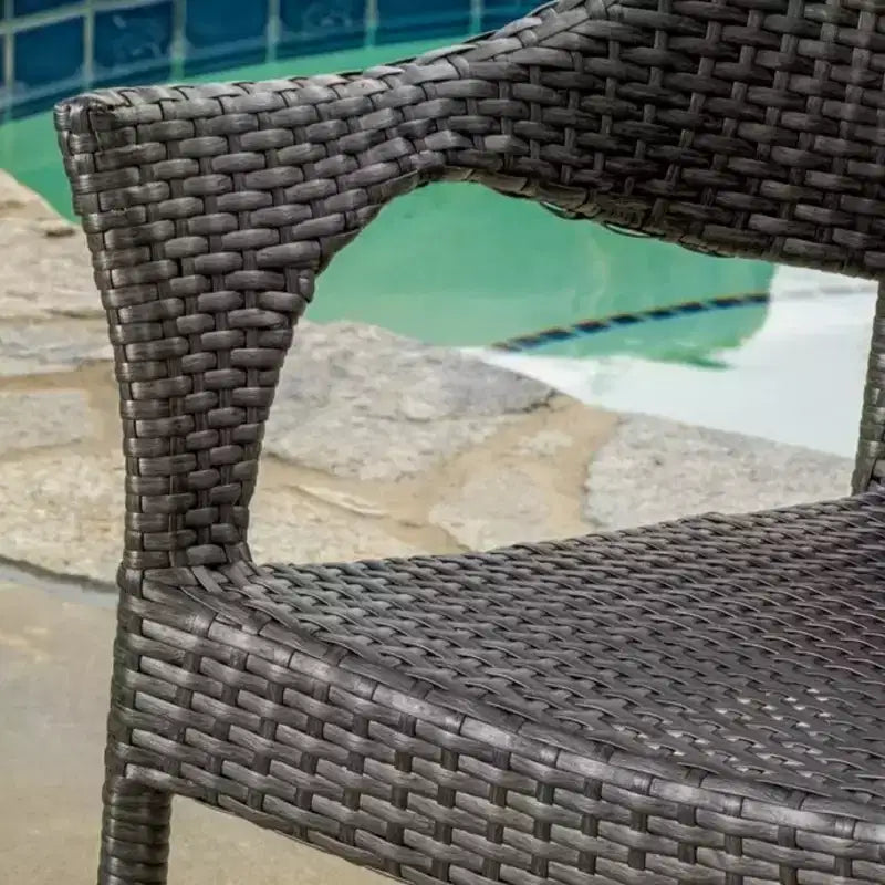 Christopher Knight Home Tatienne, sedie da pranzo moderne impilabili in rattan per patio (set da 4)