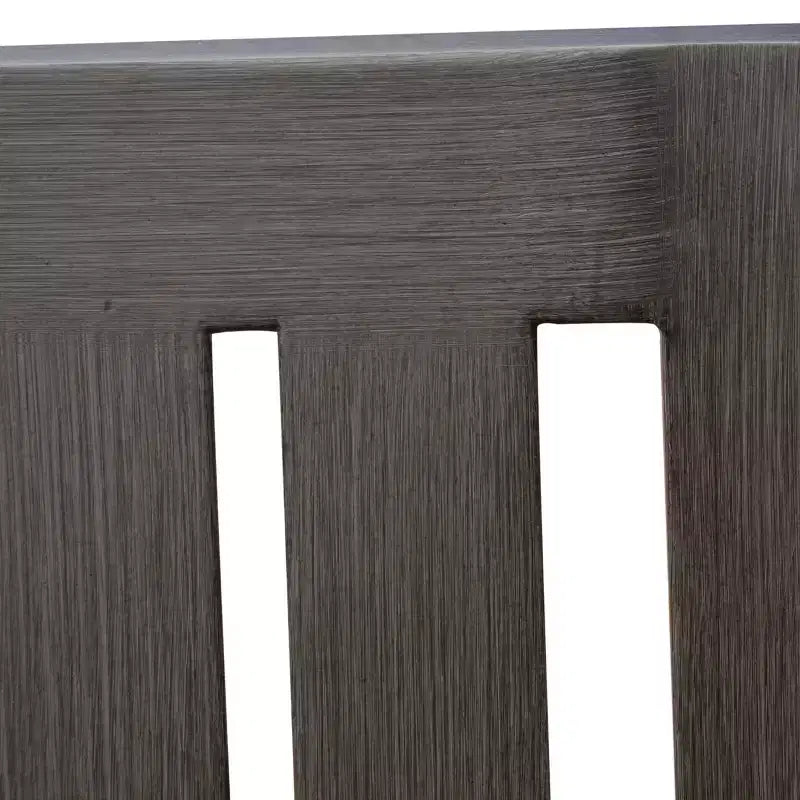 Sedia da pranzo moderna da esterno in alluminio con cuscino (set da 2), grigio scuro e argento