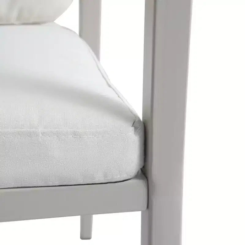 Set di 2 sedie da pranzo per esterni, poltrone da patio in vimini rattan con cuscini impermeabili, grigio+beige