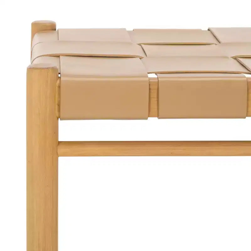 Pouf in pelle intrecciata - SFV1601