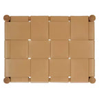 Pouf in pelle intrecciata - SFV1601