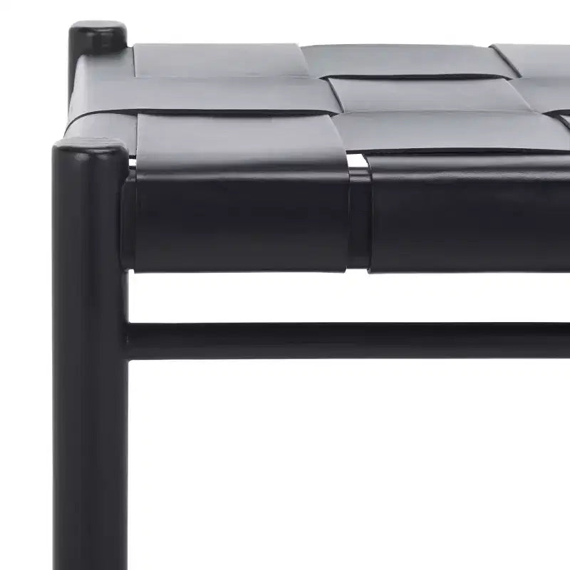 Pouf in pelle intrecciata - SFV1601