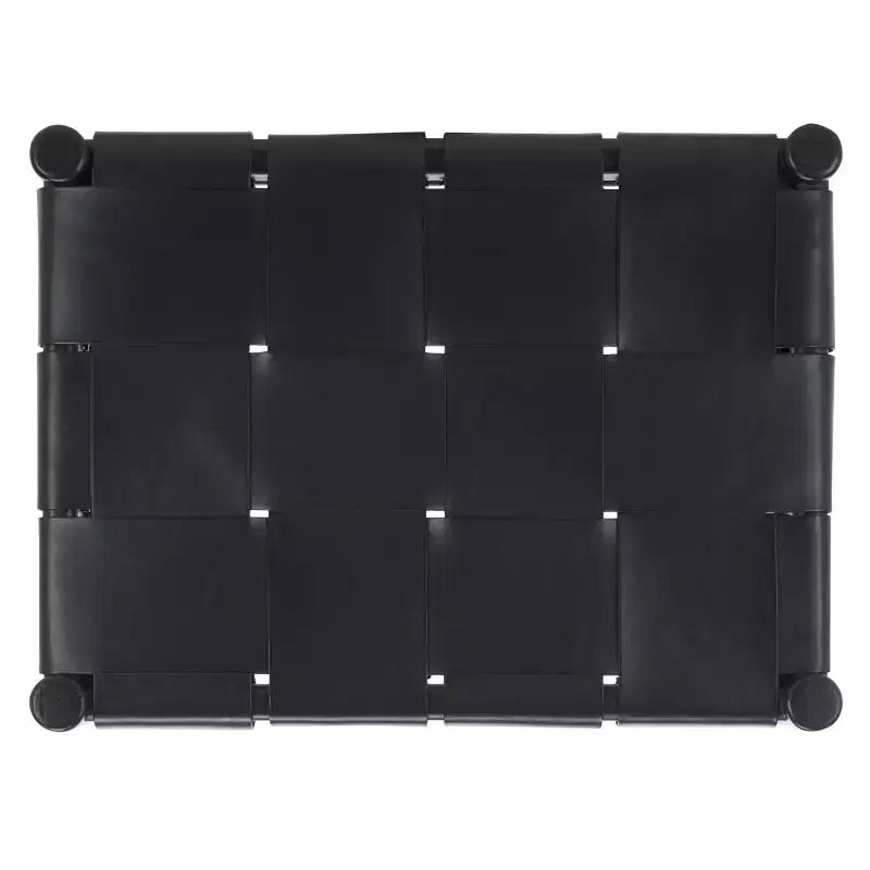 Pouf in pelle intrecciata - SFV1601