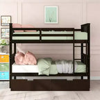 Luxystar Modern Full over Full Bunk Bed with 2 Drawers