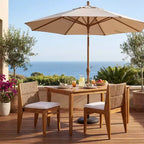 Christopher Knight Home Noemi Sedie Boho senza Braccioli in Legno di Acacia e Vimini con Cuscino