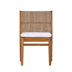 Christopher Knight Home Noemi Sedie Boho senza Braccioli in Legno di Acacia e Vimini con Cuscino
