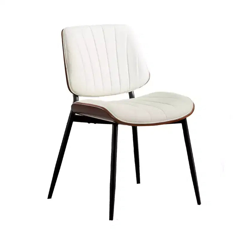 Sedie da pranzo con schienale a guscio in pelle PU, confezione da 2, sedie accentate in stile Mid-Century per sala da pranzo e cucina