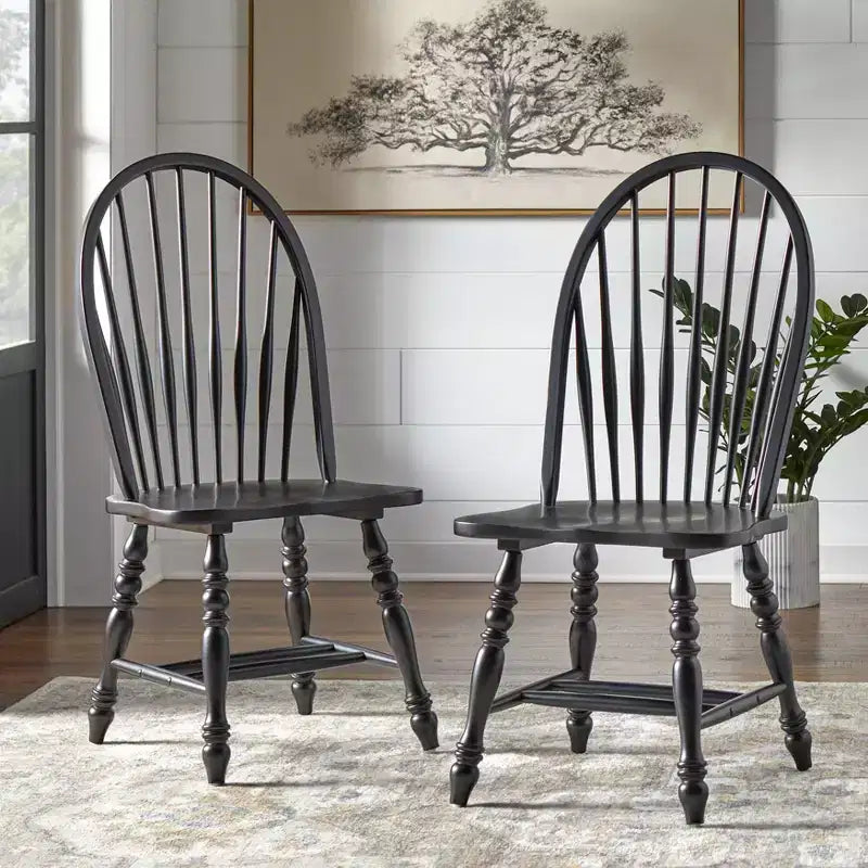 Sedia da pranzo grande Windsor in stile rustico