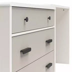 Cassettiera-scrivania combinata in legno a 3 cassetti con contenitore