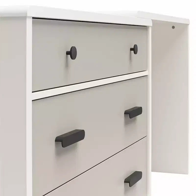 Cassettiera-scrivania combinata in legno a 3 cassetti con contenitore