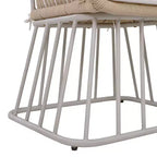 Christopher Knight Home Dalton Chaise de salle à manger moderne en osier tressé avec structure en acier et coussins