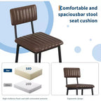 Sgabelli Alti Resistenti, Sedile Spesso in Pelle PU, Schienale Ergonomico, Struttura in Metallo con Poggiapiedi, Capacità 180kg, Facili da Pulire per Cucina o Bar