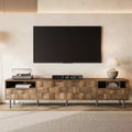 GDFStudio Amiri Mid Century Modern TV Stand with 2 Drawers and Cable Management