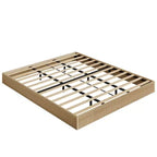 Base letto a piattaforma Minimalista in MDF scanalato a onda, Robusta e Silenziosa, Facile da Montare, Salvaspazio, Nessuna molla necessaria