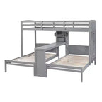 Letto a castello singolo su singolo e letto a castello singolo con scrivania integrata, libreria e luci
