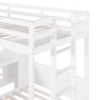 Letto a castello singolo su singolo e letto a castello singolo con scrivania integrata, libreria e luci