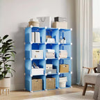 Organizzatore portaoggetti a 12 cubi, scaffali impilabili in PVC fai da te, guardaroba e libreria versatili per camera da letto/soggiorno/ufficio