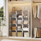 Organizzatore portaoggetti a 12 cubi, scaffali impilabili in PVC fai da te, guardaroba e libreria versatili per camera da letto/soggiorno/ufficio