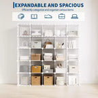 Organizzatore portaoggetti a 12 cubi, scaffali impilabili in PVC fai da te, guardaroba e libreria versatili per camera da letto/soggiorno/ufficio