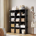 12 Cube Storage Organizer, DIY Stackable PVC Shelves Unit, Versatile Closet & Bookshelf for Bedroom/Living Room/Home Office