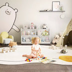 Armadietto per bambini in legno con 5 scomparti, libreria Montessori e organizer per giocattoli per asilo nido, sala giochi, aula e cameretta