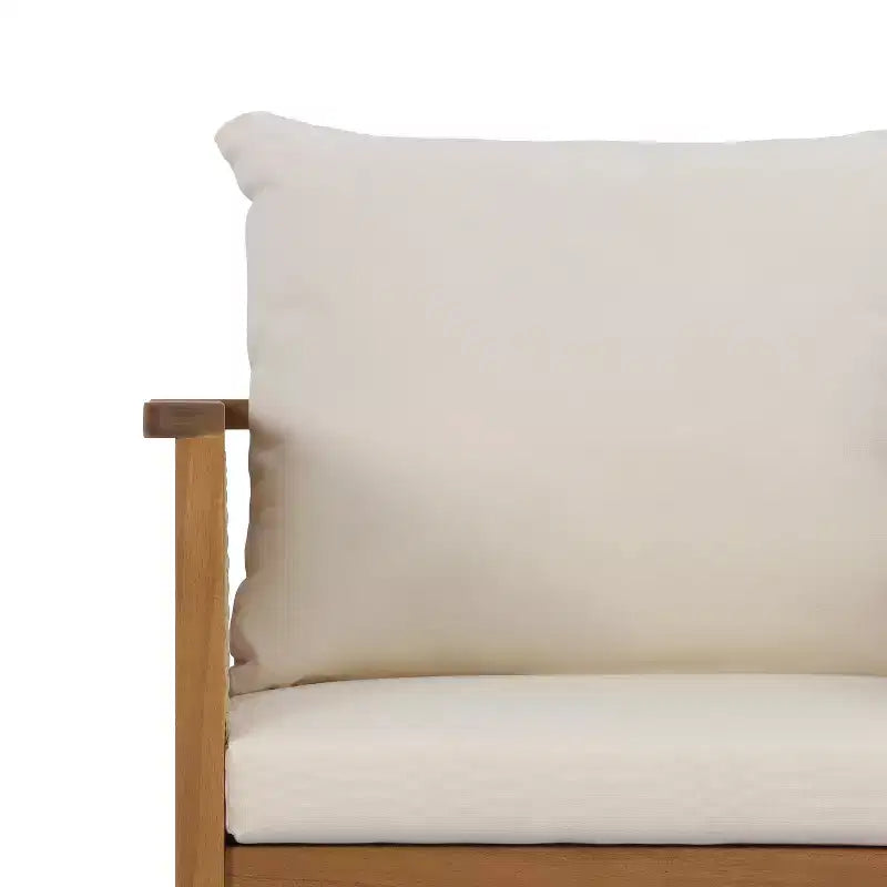 Christopher Knight Home Noura, Sedie da pranzo da esterno in legno di acacia stile rustico con cuscino e design in rattan (set da 2)