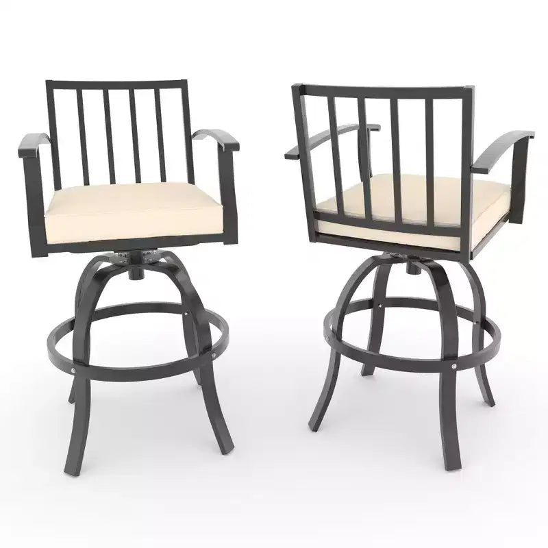 ALAULM 2PCS Barstools, High Bar Chair, Indoor/Outdoor Use