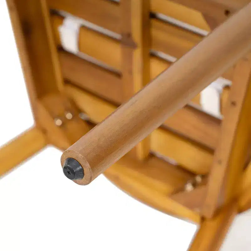 Set di 2 sedie da pranzo per esterni con braccioli e cuscini, in legno di acacia, per patio, cortile