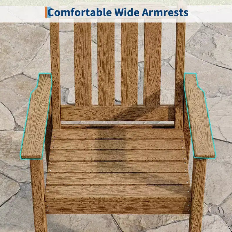 Garvee Sedie da Pranzo da Esterno per Patio, Set da 2, Sedie da Giardino in HDPE, Struttura Robusta, Impermeabili, Resistenti a Tutte le Intemperie per Cortile, Bordo Piscina, Portico, Terrazza