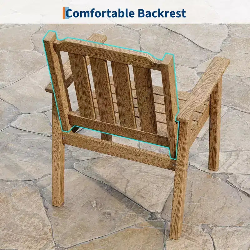 Garvee Sedie da Pranzo da Esterno per Patio Set da 4, Sedie da Giardino in HDPE, Struttura Robusta, Impermeabili, Resistenti a Tutte le Condizioni Atmosferiche per Cortile, Bordo Piscina, Portico, Terrazza