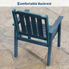 Garvee Sedie da Pranzo da Esterno per Patio Set da 4, Sedie da Giardino in HDPE, Struttura Robusta, Impermeabili, Resistenti a Tutte le Condizioni Atmosferiche per Cortile, Bordo Piscina, Portico, Terrazza