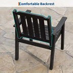 Garvee Sedie da Pranzo da Esterno per Patio Set da 4, Sedie da Giardino in HDPE, Struttura Robusta, Impermeabili, Resistenti a Tutte le Condizioni Atmosferiche per Cortile, Bordo Piscina, Portico, Terrazza