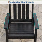 Garvee Sedie da Pranzo da Esterno per Patio Set da 4, Sedie da Giardino in HDPE, Struttura Robusta, Impermeabili, Resistenti a Tutte le Condizioni Atmosferiche per Cortile, Bordo Piscina, Portico, Terrazza
