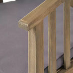 Set di 2 sedie da pranzo in legno per esterni con cuscini, resistenti alle intemperie, per patio