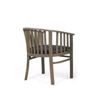 Set di 2 sedie da pranzo in legno per esterni con cuscini, resistenti alle intemperie, per patio