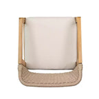 Set 2 sedie da pranzo in vimini per esterni con cuscini, resistenti alle intemperie, per patio