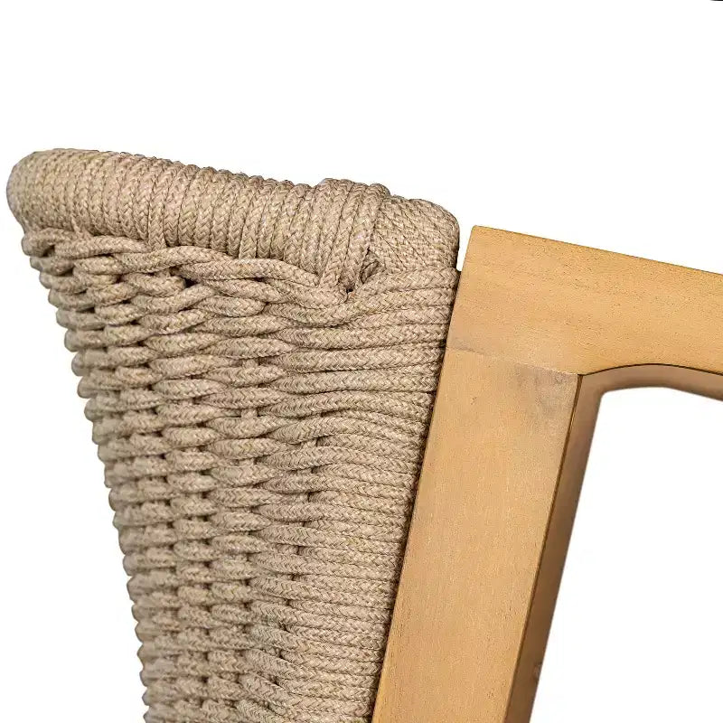 Set 2 sedie da pranzo in vimini per esterni con cuscini, resistenti alle intemperie, per patio