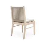 Set di sedie da pranzo da esterno con schienale intrecciato e cuscini, sedute da patio resistenti alle intemperie