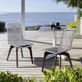 GDFStudio Rania Modern Wooden and Rope Outdoor Dining Chairs (Set of 2)