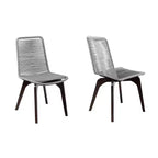 Sedie da pranzo per esterni GDFStudio Rania moderne in legno e corda (set da 2)